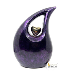 Premium Purple Black Teardrop Urns for Ashes Adult male - urns for human ashes adult female - Urn - Urns - Cremation Urns for Adult Ashes