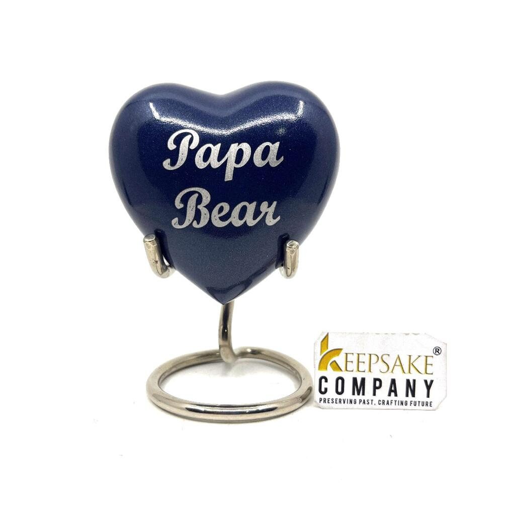 Heart Urn in Blue Colour / Small Urns for Human Ashes / Mini Urns for Humar Ashes from Keepsake Company