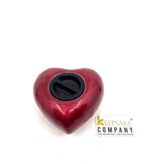 Red Heart Shaped Mini Urn for Human Ashes - Engraved in Different Colours - Perfect for Cremation Urns