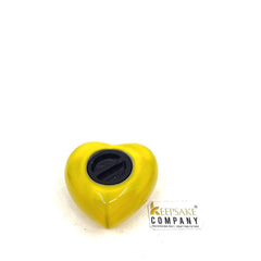 Yellow Heart Shaped Mini Urn for Human Ashes - Can Be Engraved in Different Colours - Perfect for Cremation Urns