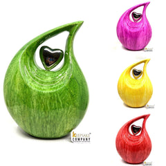 Green Teardrop Urn - Urns for Ashes Adult male - urns for human ashes female - Cremation Urns for Adult Ashes - Urns - Urn Keepsake Company