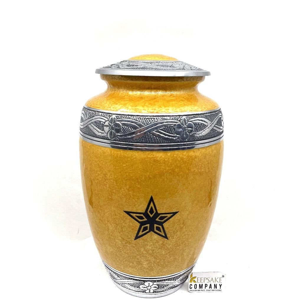 Texas Star Customized Urn for Human Ashes  /Blue Funeral Cremation Urn with Personalization from Keepsake Company