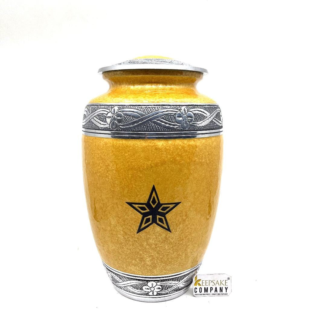 Texas Star Customized Urn for Human Ashes  /Blue Funeral Cremation Urn with Personalization from Keepsake Company