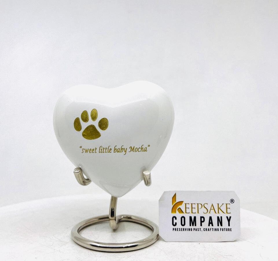 White Pet Urn - Pet Urns - Pet Urns for Dogs Ashes - Dog Urn - Dog Urns for Ashes  - Urns for Dogs - Urn for Dog Ashes - Cat Urn for Ashes