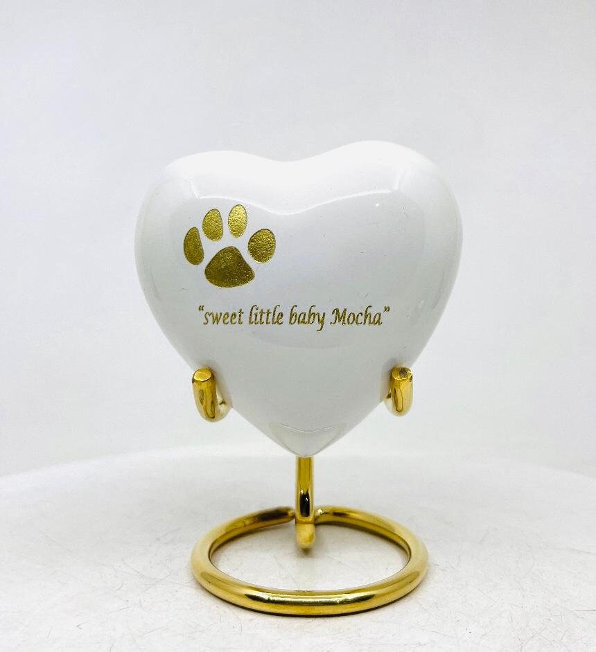 White Pet Urn - Pet Urns - Pet Urns for Dogs Ashes - Dog Urn - Dog Urns for Ashes  - Urns for Dogs - Urn for Dog Ashes - Cat Urn for Ashes