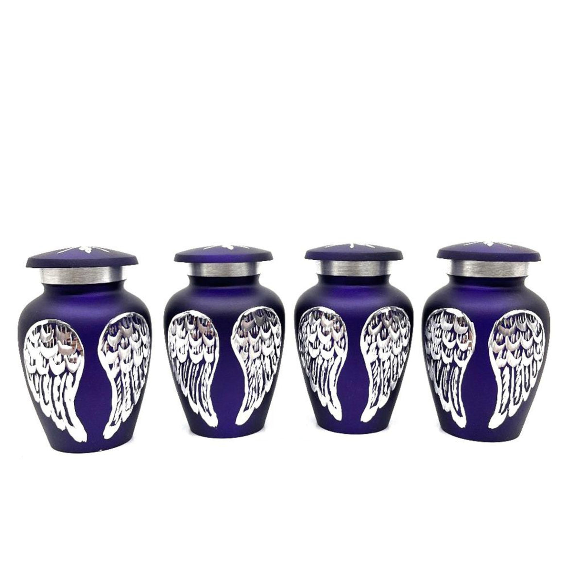 Purple Small Urns for Human Ashes - Mini Urns for Human Ashes - Keepsake Urns for Human Ashes - Mini Urn - Mini Keepsake Urns ( Set of 4)