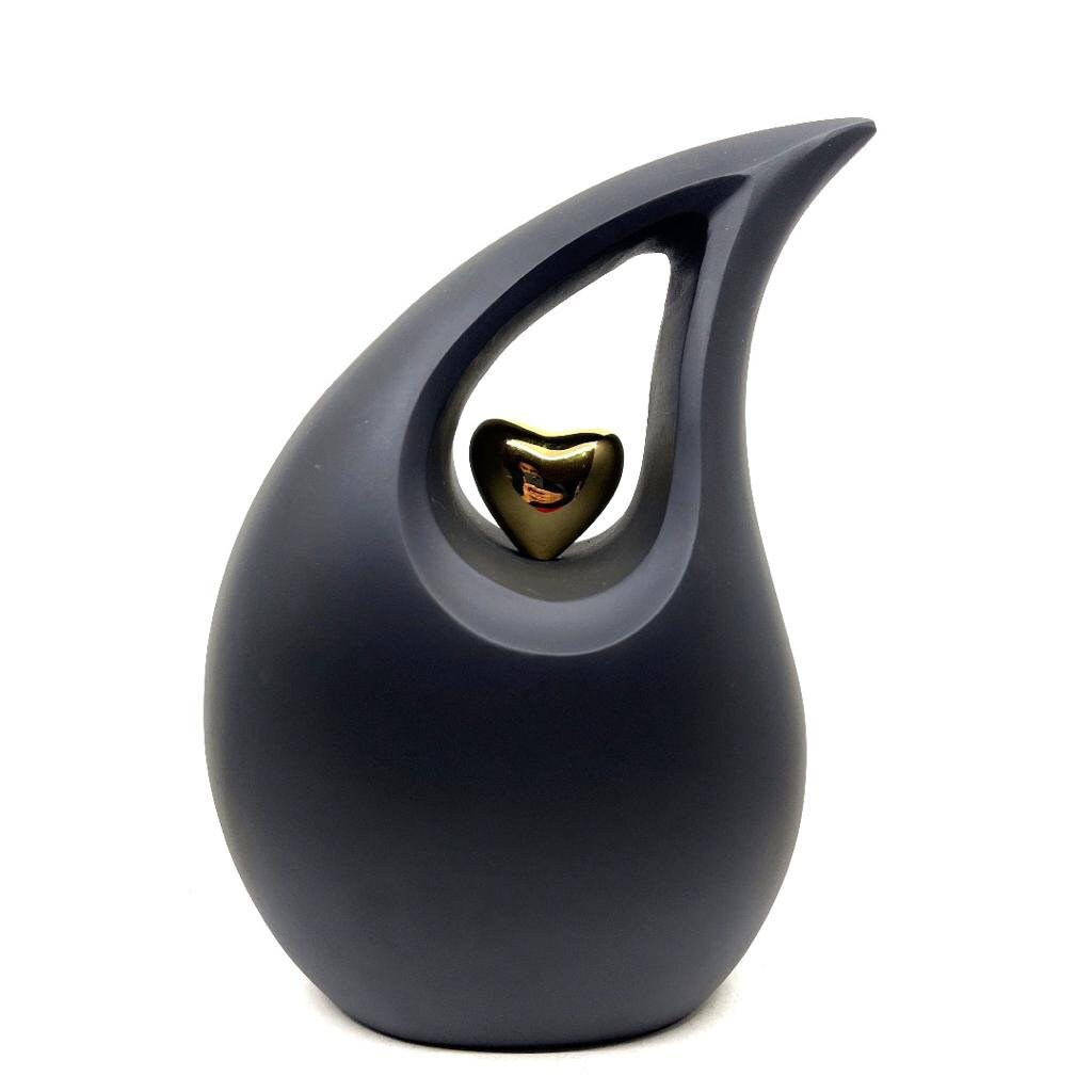 Premium Matt Black Teardrop Urns for Ashes Adult male - Urn - urns for human ashes adult female - Urns - Cremation Urns for Adult Ashes