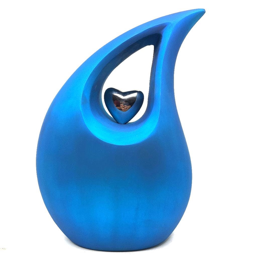 Premium Blue Teardrop Urns for Ashes Adult male - Urn - urns for human ashes adult female - Urns - Cremation Urns for Adult Ashes