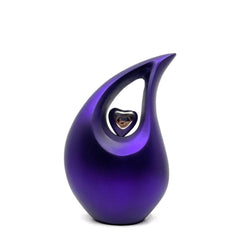 Purple Teardrop Cremation Urns for Human Ashes - Medium Urn - Decorative Urns - Medium Urns for Human Ashes (6 Inches/ 15 centimeters)