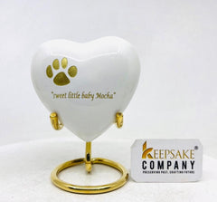 White Pet Urn - Pet Urns - Pet Urns for Dogs Ashes - Dog Urn - Dog Urns for Ashes  - Urns for Dogs - Urn for Dog Ashes - Cat Urn for Ashes