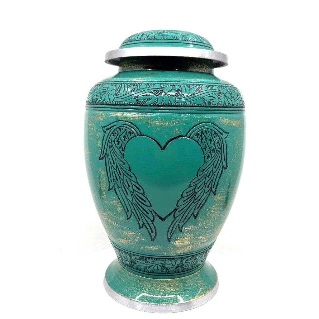 Green Cremation Urns for Adult Ashes - Urns for Human Ashes - Urns for Ashes Adult Male - Urn - Decorative Urns - Burial Urn - Funeral Urn