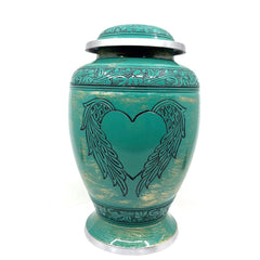 Green Cremation Urns for Adult Ashes - Urns for Human Ashes - Urns for Ashes Adult Male - Urn - Decorative Urns - Burial Urn - Funeral Urn