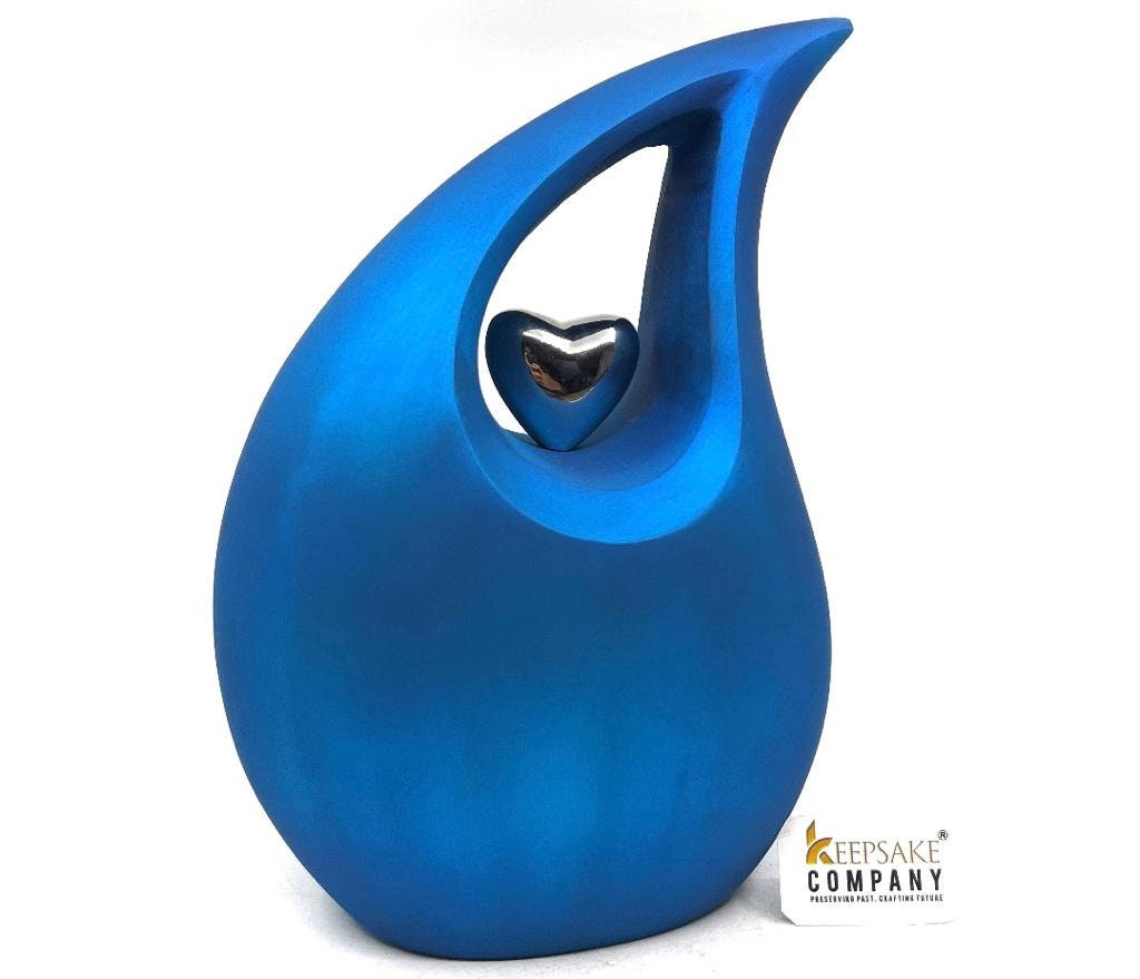 Premium Blue Teardrop Urns for Ashes Adult male - Urn - urns for human ashes adult female - Urns - Cremation Urns for Adult Ashes