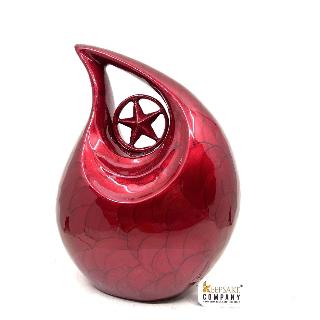 Red Pearl Cremation Urns for Adult Ashes - Urns for Human Ashes Adult Female - Urns for Ashes Adult Male - Urn - Urns from Keepsake Comp.