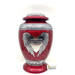 Maroon/Red Adult cremation Urn for Ashes - Urns for Human Ashes - Urn - Urns - Funeral Urn - Decorative Urn - Burial Urns from Keepsake Co.