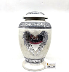White Urns for Ashes Adult Male - Urn - Cremation Urn - Urn - Urns - Urns for Human Ashes- Cremation Urns for Adult Ashes - Decorative urns