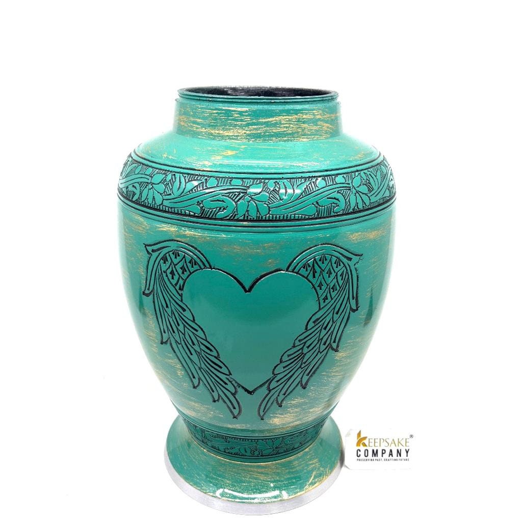 Green Cremation Urns for Adult Ashes - Urns for Human Ashes - Urns for Ashes Adult Male - Urn - Decorative Urns - Burial Urn - Funeral Urn