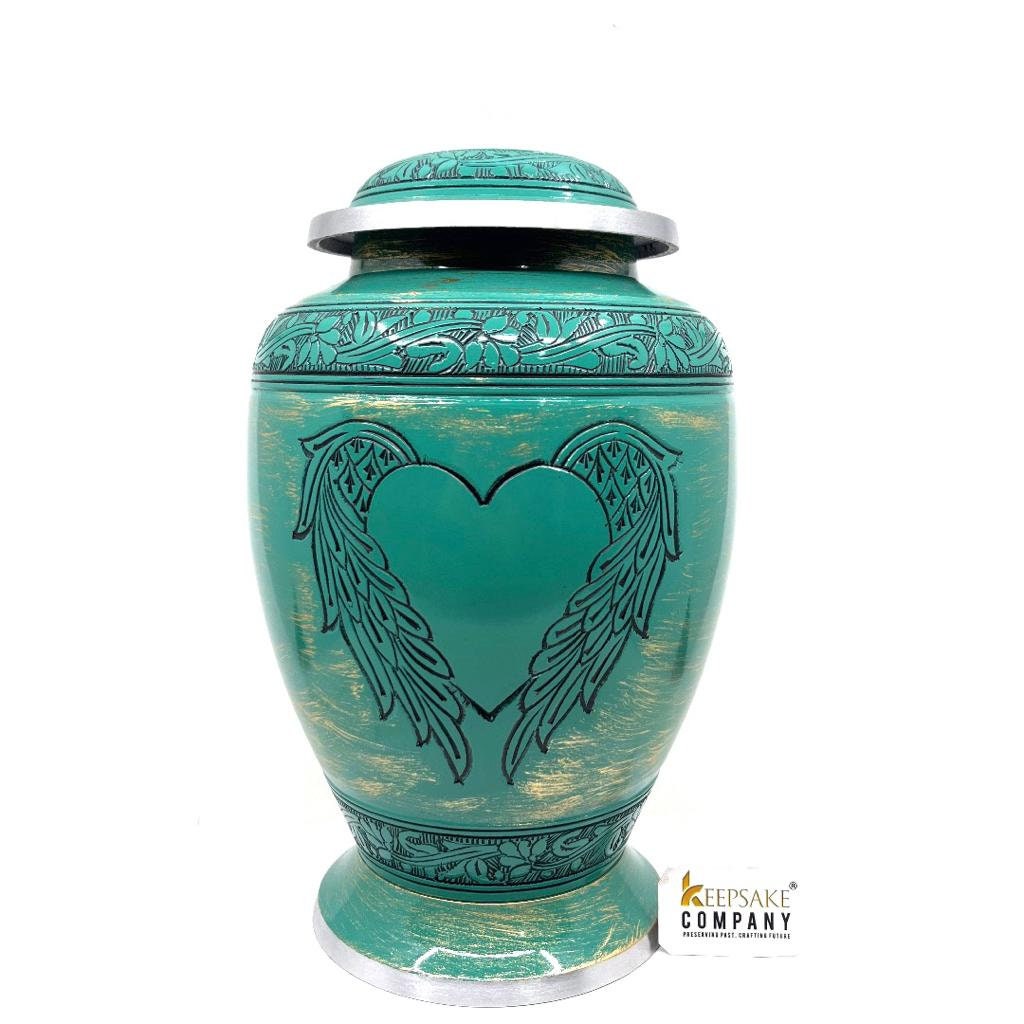 Green Cremation Urns for Adult Ashes - Urns for Human Ashes - Urns for Ashes Adult Male - Urn - Decorative Urns - Burial Urn - Funeral Urn