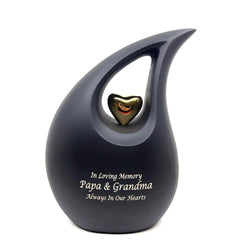 Premium Matt Black Teardrop Urns for Ashes Adult male - Urn - urns for human ashes adult female - Urns - Cremation Urns for Adult Ashes