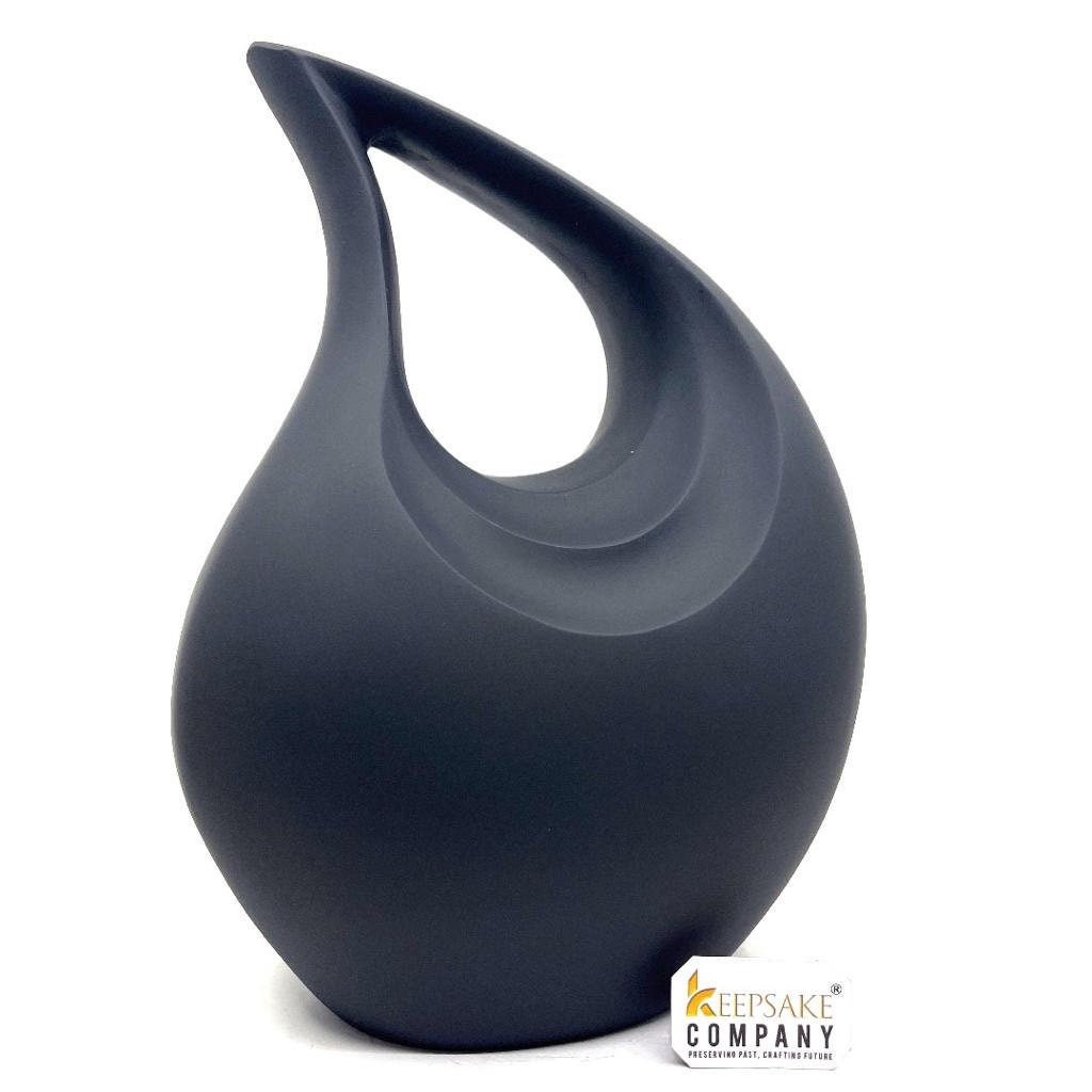 Premium Matte Black Teardrop Urns for Ashes Adult male - Urn - urns for human ashes adult female - Urns - Cremation Urns for Adult Ashes