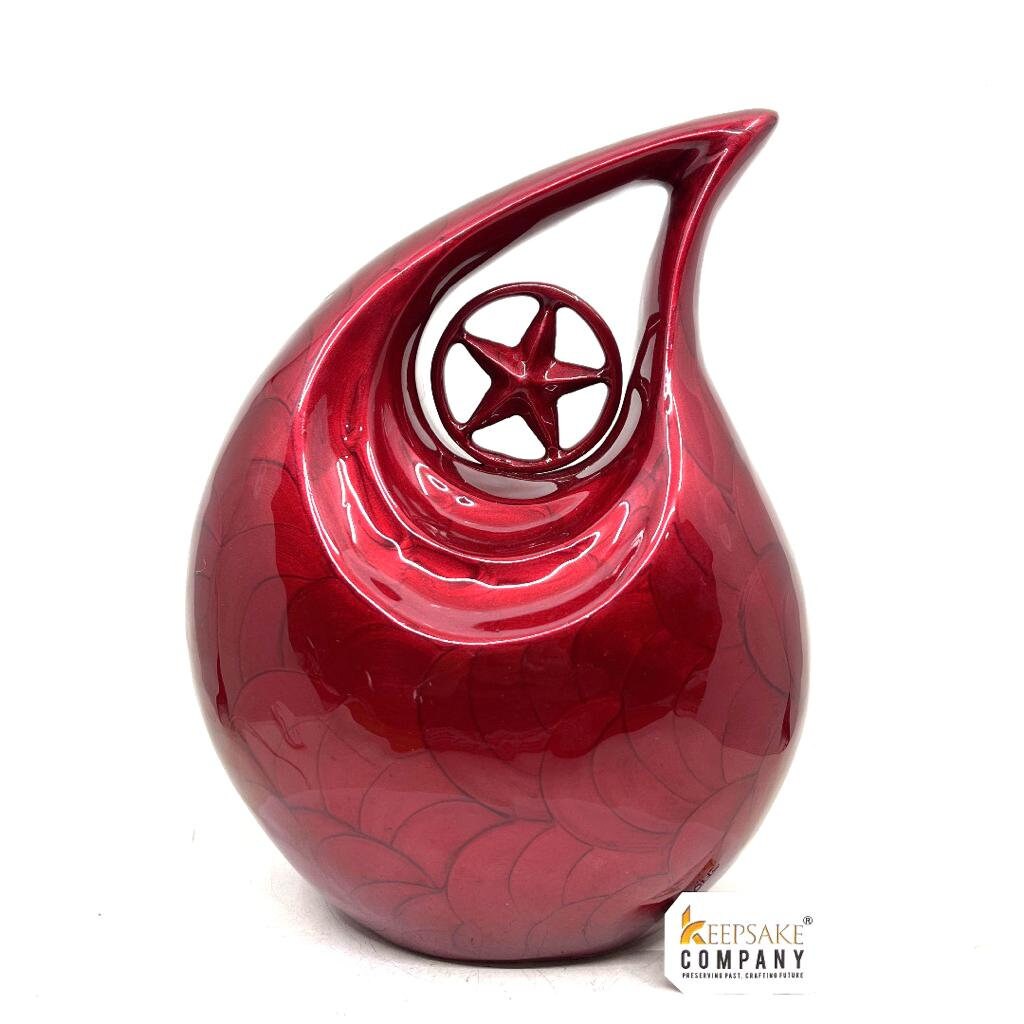 Red Pearl Cremation Urns for Adult Ashes - Urns for Human Ashes Adult Female - Urns for Ashes Adult Male - Urn - Urns from Keepsake Comp.