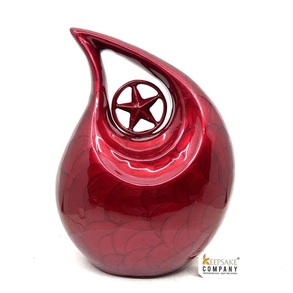 Red Pearl Cremation Urns for Adult Ashes - Urns for Human Ashes Adult Female - Urns for Ashes Adult Male - Urn - Urns from Keepsake Comp.