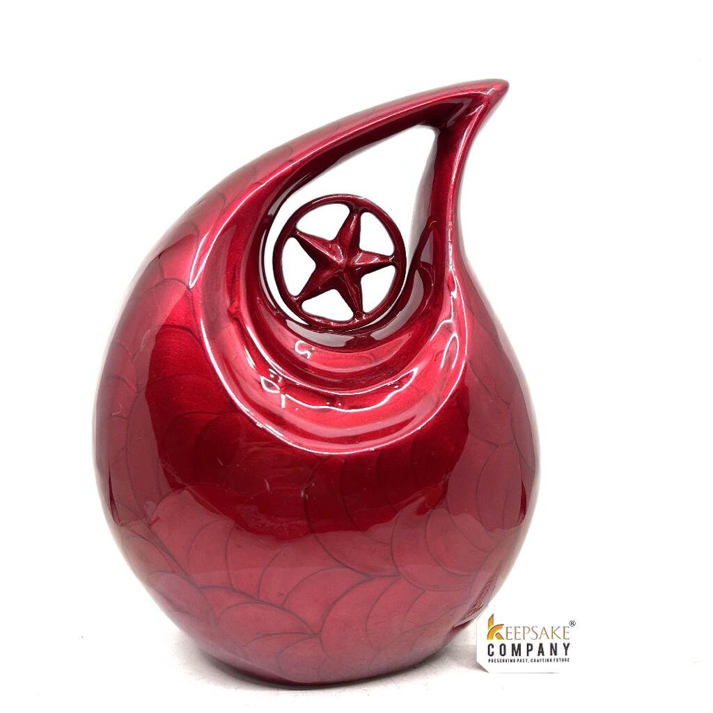 Red Pearl Cremation Urns for Adult Ashes - Urns for Human Ashes Adult Female - Urns for Ashes Adult Male - Urn - Urns from Keepsake Comp.