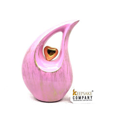 Pink Golden Teardrop Cremation Urns for Human Ashes - Urn- Urns for Ashes - Personalized Urn   (6 Inches/ 15 centimetres)