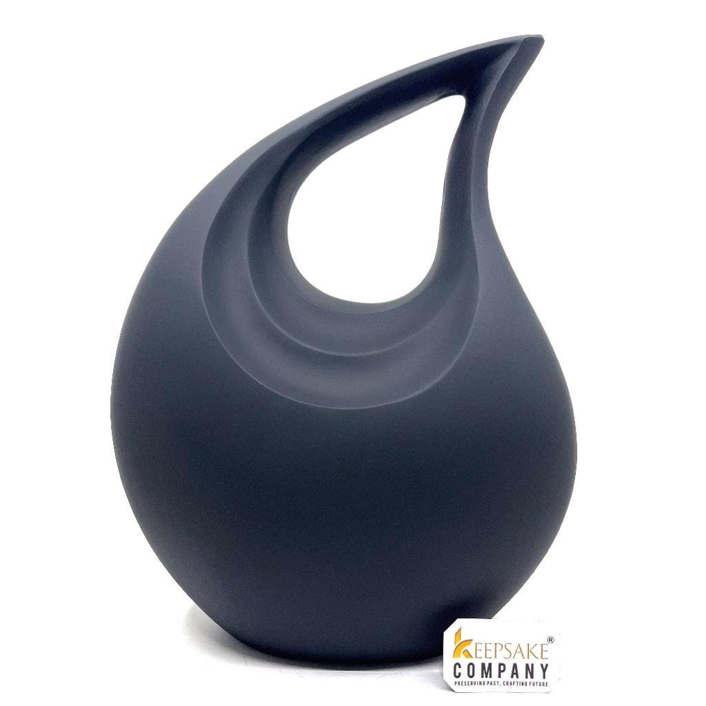 Premium Matte Black Teardrop Urns for Ashes Adult male - Urn - urns for human ashes adult female - Urns - Cremation Urns for Adult Ashes