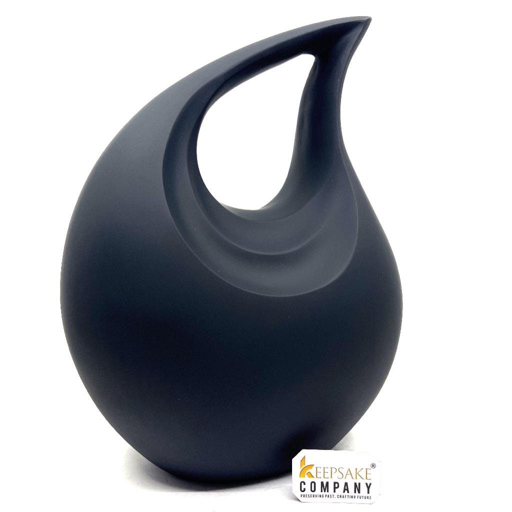 Premium Matte Black Teardrop Urns for Ashes Adult male - Urn - urns for human ashes adult female - Urns - Cremation Urns for Adult Ashes