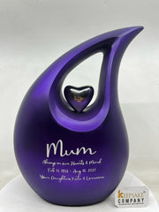 Premium Purple Teardrop Urns for Ashes Adult male - Urn - urns for human ashes adult female - Urns - Cremation Urns for Adult Ashes