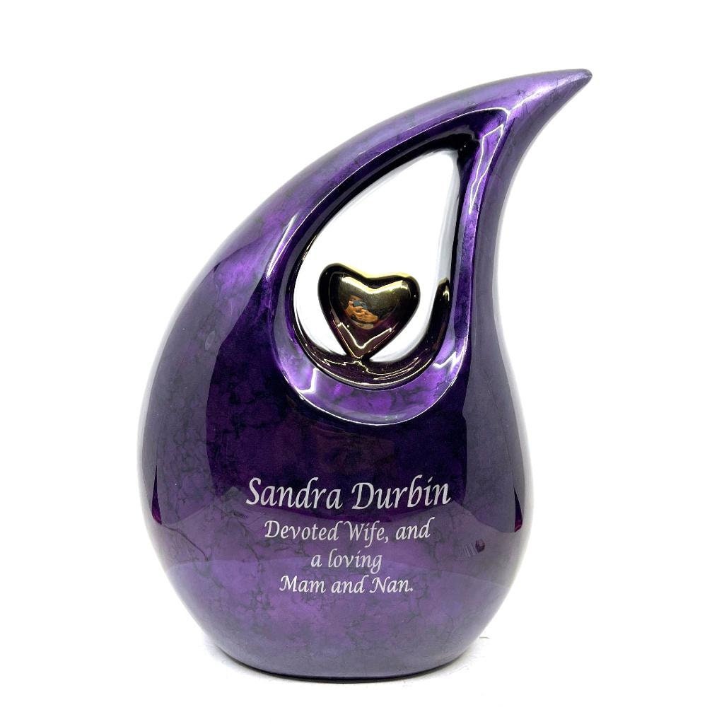 Premium Purple Black Teardrop Urns for Ashes Adult male - urns for human ashes adult female - Urn - Urns - Cremation Urns for Adult Ashes