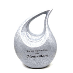 Crackle Teardrop Urns for Ashes Adult Male - Urns for Human Ashes - Urn - Cremation Urns for Adult Ashes - Ashes Keepsake - Cremation Urns