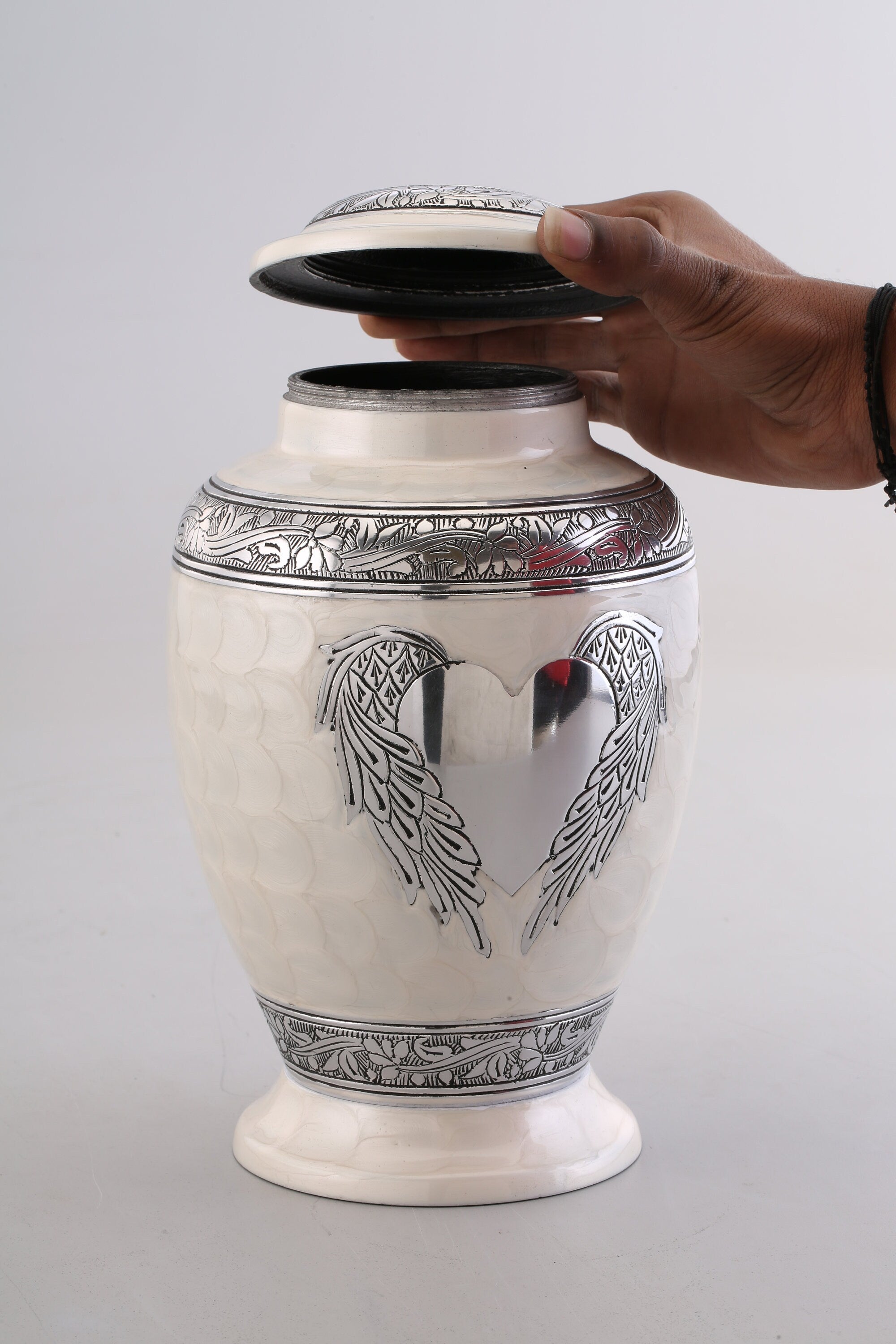 White Urns for Ashes Adult Male - Urn - Cremation Urn - Urn - Urns - Urns for Human Ashes- Cremation Urns for Adult Ashes - Decorative urns