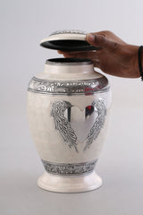 White Urns for Ashes Adult Male - Urn - Cremation Urn - Urn - Urns - Urns for Human Ashes- Cremation Urns for Adult Ashes - Decorative urns