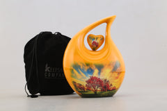 Vibrant Yellow Cremation Urns for Ashes Adult Male -  Urns for Ashes Adult Female - Urn - Urns - Cremation Urn  from Keepsake Company ern