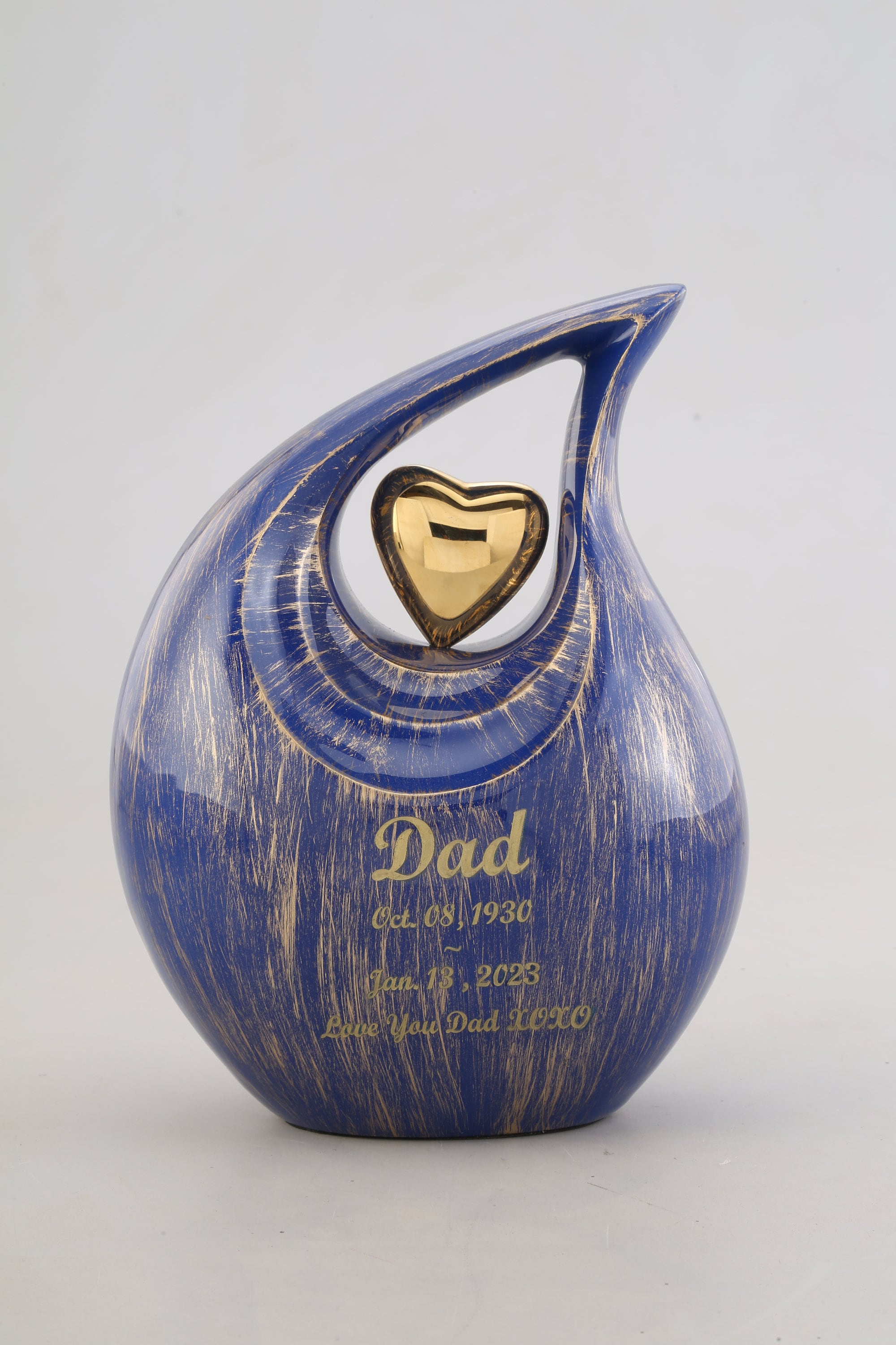 Blue Teardrop Urns for Ashes Adult Male - Urns for Human Ashes - Urn - Cremation Urns for Adult Ashes - Ashes Keepsake - Cremation Urns -ern