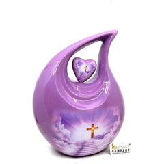 Lavender Divine Cross Cremation Urns for Ashes Adult Male -  Urns for Ashes Adult Female - Urn - Urns - Cremation Urn  from Keepsake Company