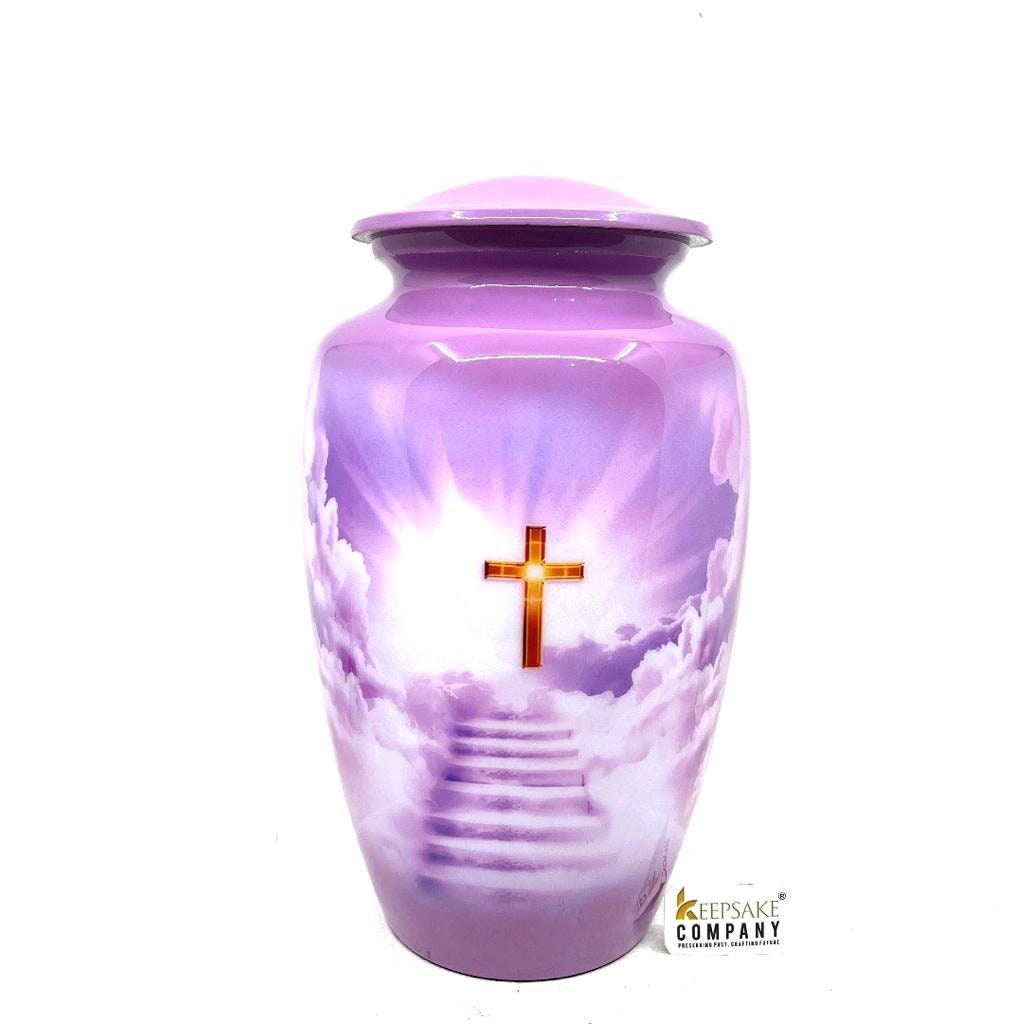 Purple Divine Cross Cremation Urns for Ashes Adult Male -  Urns for Ashes Adult Female - Urn - Urns - Cremation Urn  from Keepsake Company