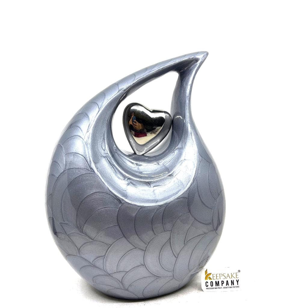 Grey Teardrop Urns for Ashes Adult Male - Urns for Human Ashes - Urn - Cremation Urns for Adult Ashes - Ashes Keepsake - Cremation Urns -ern