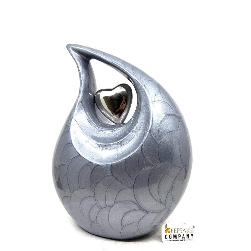 Grey Teardrop Urns for Ashes Adult Male - Urns for Human Ashes - Urn - Cremation Urns for Adult Ashes - Ashes Keepsake - Cremation Urns -ern