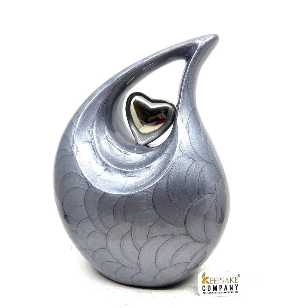 Grey Teardrop Urns for Ashes Adult Male - Urns for Human Ashes - Urn - Cremation Urns for Adult Ashes - Ashes Keepsake - Cremation Urns -ern