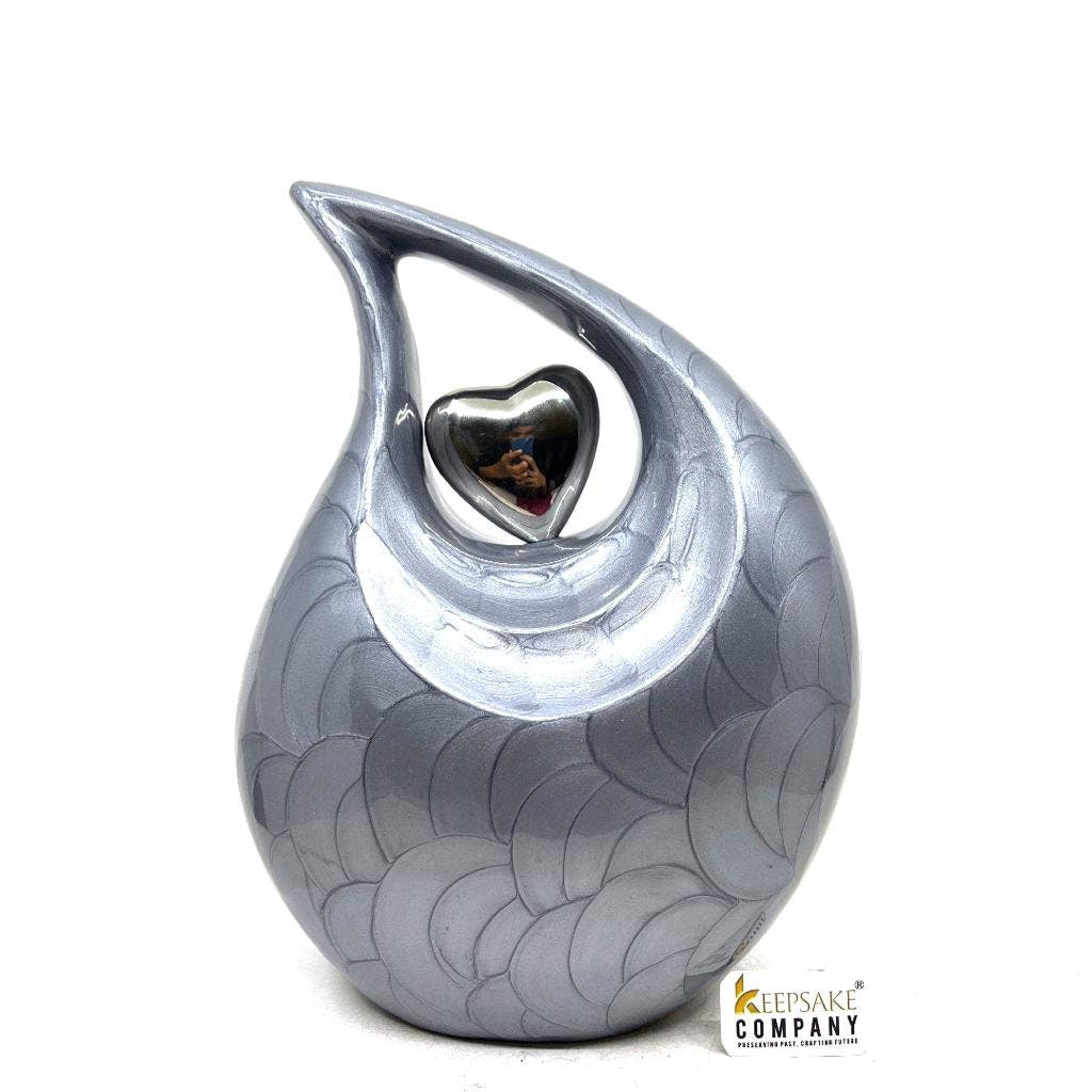 Grey Teardrop Urns for Ashes Adult Male - Urns for Human Ashes - Urn - Cremation Urns for Adult Ashes - Ashes Keepsake - Cremation Urns -ern