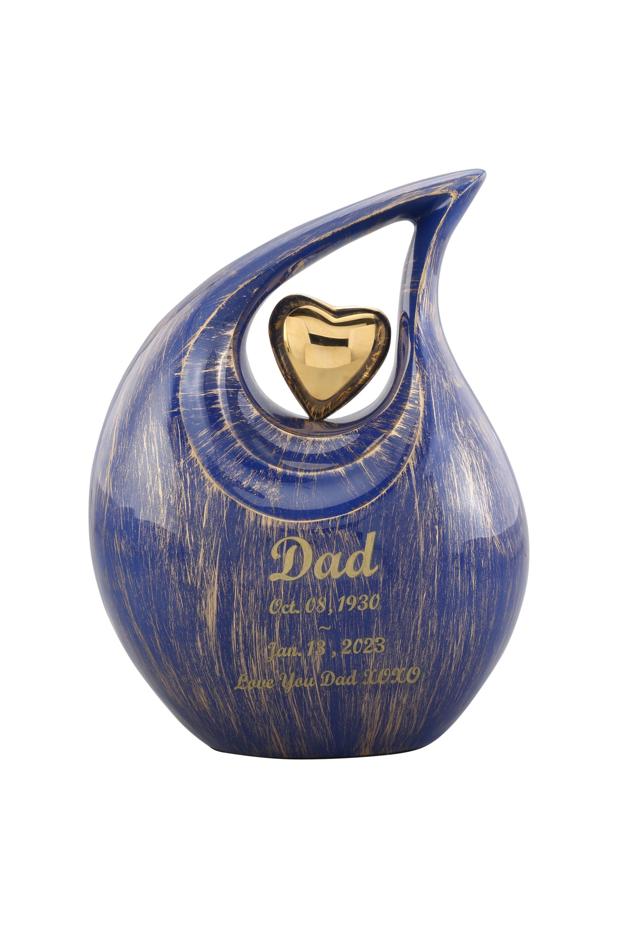 Blue Teardrop Urns for Ashes Adult Male - Urns for Human Ashes - Urn - Cremation Urns for Adult Ashes - Ashes Keepsake - Cremation Urns -ern