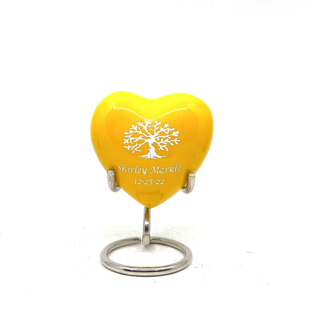 Heart Urn with Tree of Life  - Small Urns for Human Ashes - cremation urns for adult ashes - Ashes Keepsake - Decorative Urns - Keepsake Urn