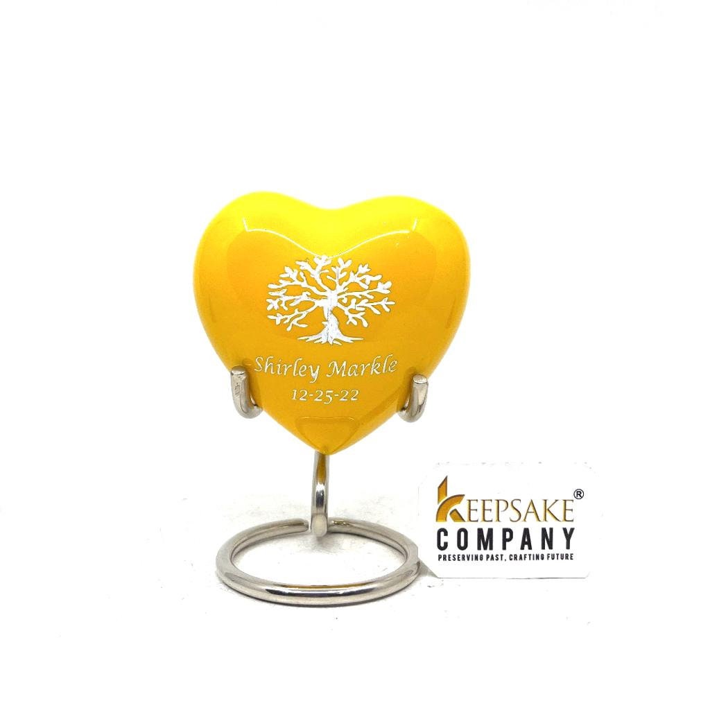 Heart Urn with Tree of Life  - Small Urns for Human Ashes - cremation urns for adult ashes - Ashes Keepsake - Decorative Urns - Keepsake Urn