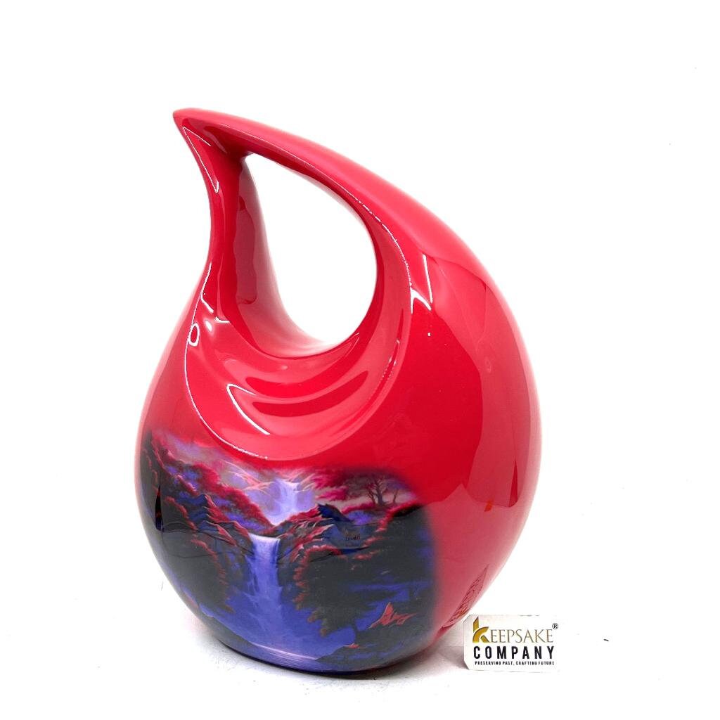 Red Blue Teardrop Cremation Urns for Ashes Adult Male -  Urns for Ashes Adult Female - Urn - Urns - Cremation Urn  from Keepsake Company