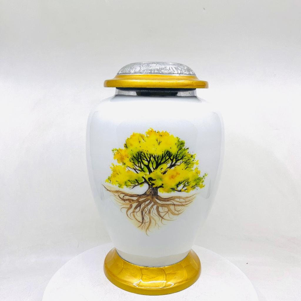 Golden Tree of Life Cremation Urns for Adult Ashes - Urns for Human Ashes - Urns for Ashes - Decorative Urns - Burial Urn - Funeral Urn