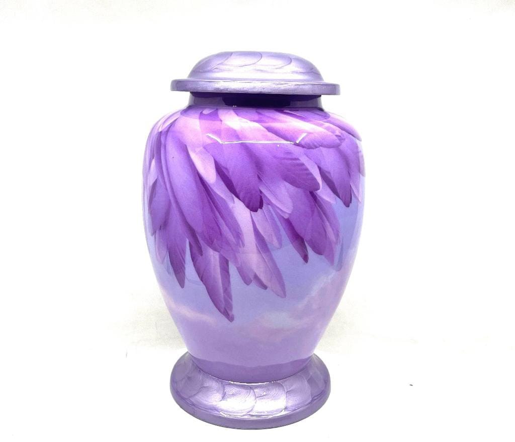 Purple Angel Wings Cremation Urns for Adult Ashes - Urns for Human Ash - Urn for Ashes Male - Urn - Decorative Urns - Burial Urn - Urns