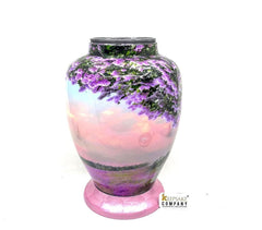 Pink Cremation Urns for Adult Ashes - Urns for Human Ash - Urn for Ashes Male - Urn - Decorative Urns - Burial Urn - Urns - Beautiful scene